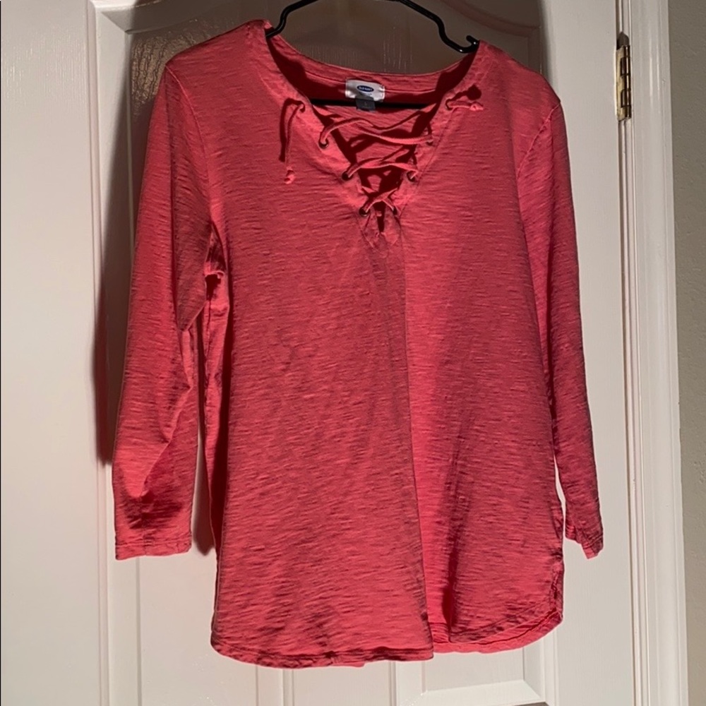 Coral long sleeve Old Navy Large t-shirt